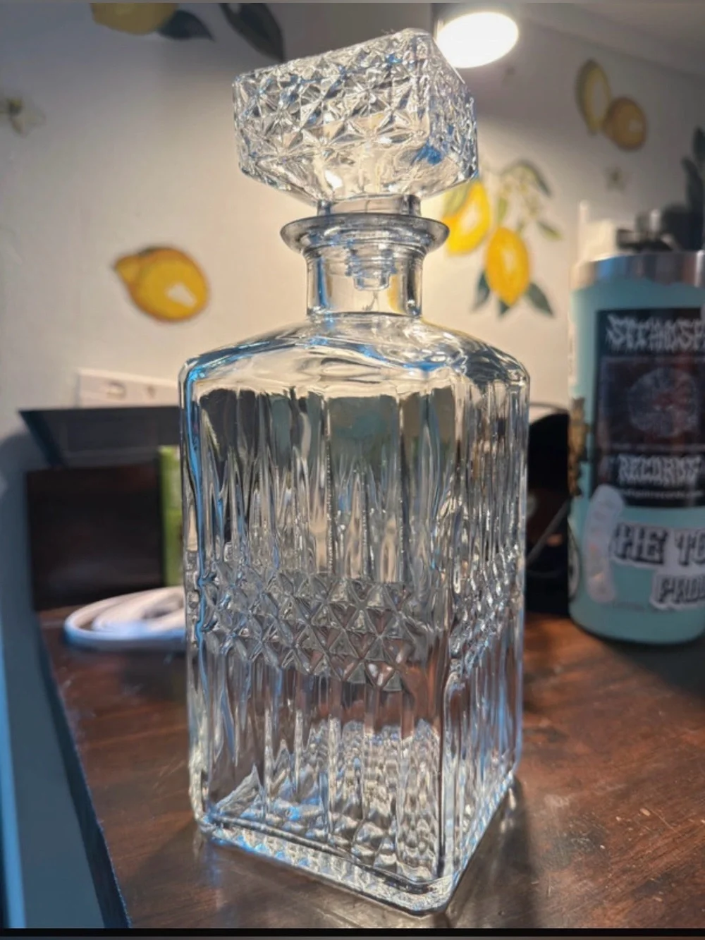 Luminarc France Vintage Elegant Whisky Crystal-Clear Glass Decanter 30 Oz